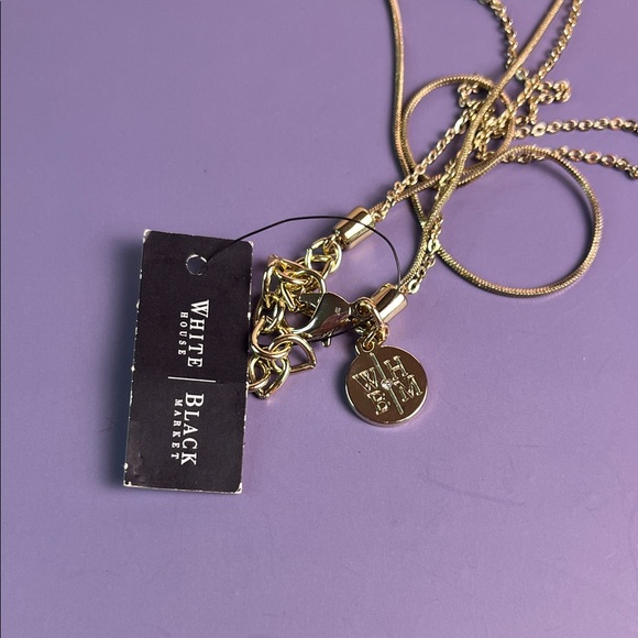 White House Black Market Necklace with Red Pendant NWT - Picture 6 of 8